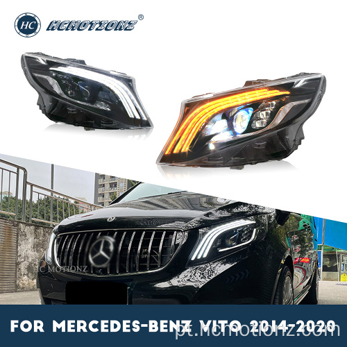Hcmotionz Mercedes Vito 2014-2020 lâmpadas dianteiras